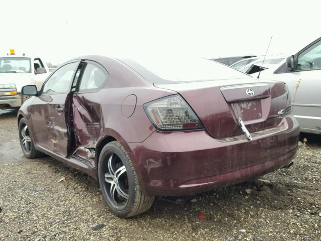 JTKDE177770199398 - 2007 TOYOTA SCION TC 勃艮第红 照片 3