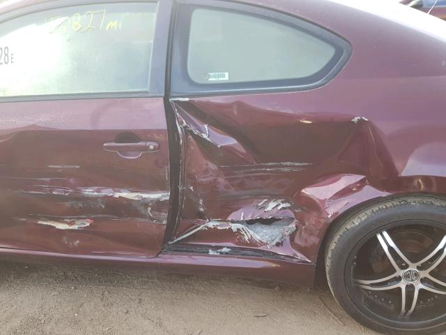 JTKDE177770199398 - 2007 TOYOTA SCION TC 勃艮第红 照片 9