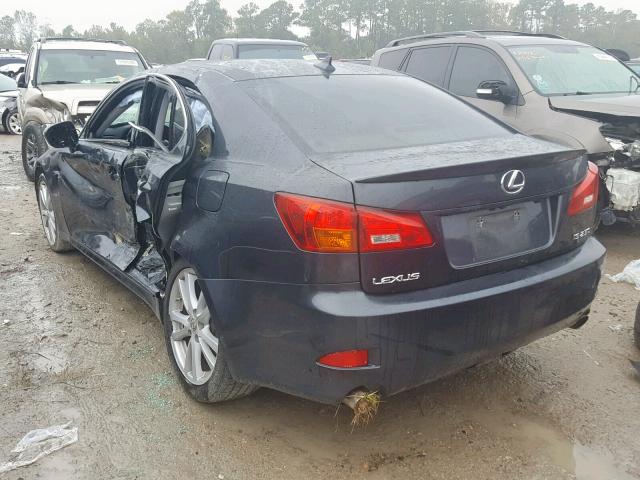 JTHBK262475027611 - 2007 LEXUS IS 250 BLACK photo 3