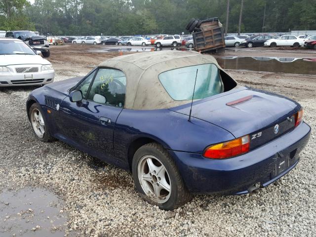 4USCH7339WLE10529 - 1998 BMW Z3 1.9 BLUE photo 3