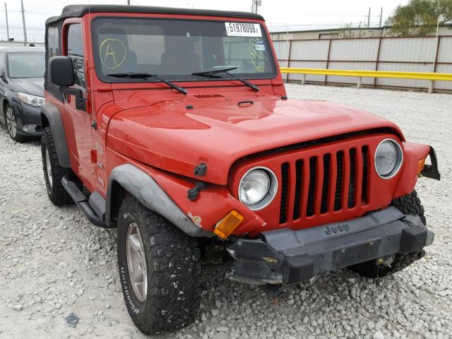 1J4FA39S14P733890 - 2004 JEEP WRANGLER X RED photo 1