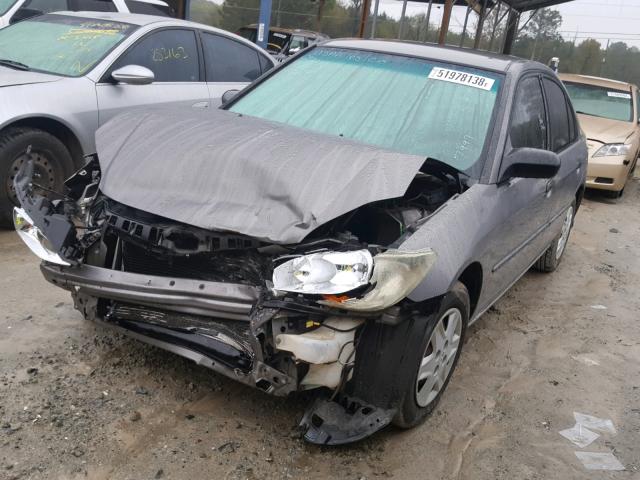 1HGES16385L017997 - 2005 HONDA CIVIC DX V SILVER photo 2