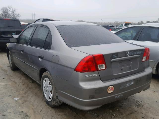 1HGES16385L017997 - 2005 HONDA CIVIC DX V SILVER photo 3