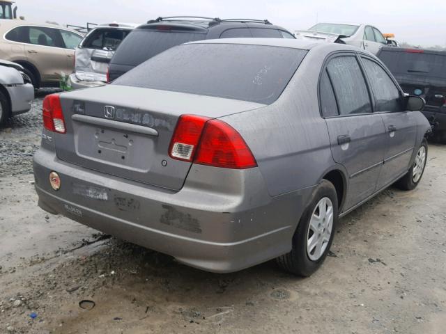 1HGES16385L017997 - 2005 HONDA CIVIC DX V SILVER photo 4