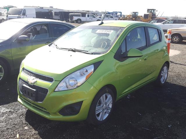 KL8CB6S9XEC522400 - 2014 CHEVROLET SPARK LS GREEN photo 2