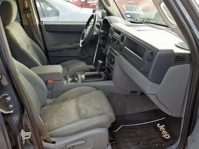 1J8HG48K27C685969 - 2007 JEEP COMMANDER BLUE photo 5