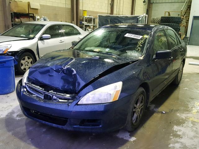 1HGCM56166A015167 - 2006 HONDA ACCORD VAL BLUE photo 2