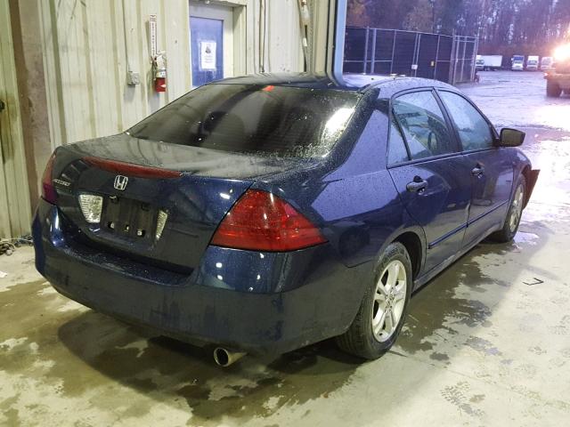 1HGCM56166A015167 - 2006 HONDA ACCORD VAL BLUE photo 4