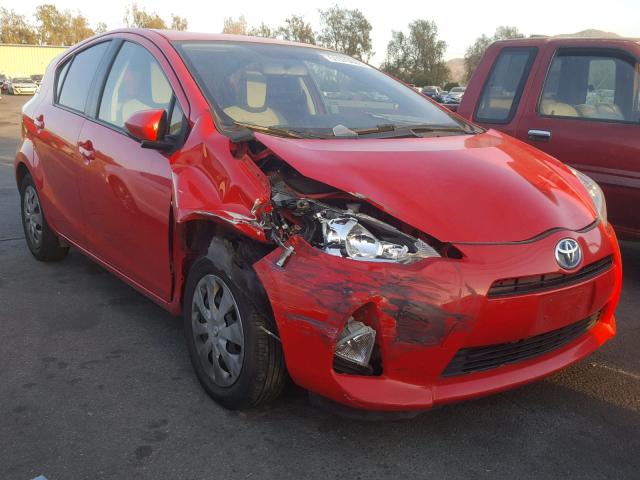 JTDKDTB36E1562749 - 2014 TOYOTA PRIUS C RED photo 1