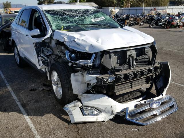 2FMTK3J92FBC12343 - 2015 FORD EDGE SEL WHITE photo 1