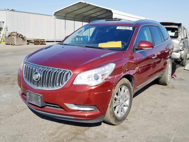 5GAKRBKDXFJ334809 - 2015 BUICK ENCLAVE RED photo 2