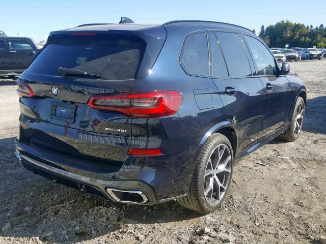 5UXCR6C51KLL09814 - 2019 BMW X5 XDRIVE4 BLUE photo 4
