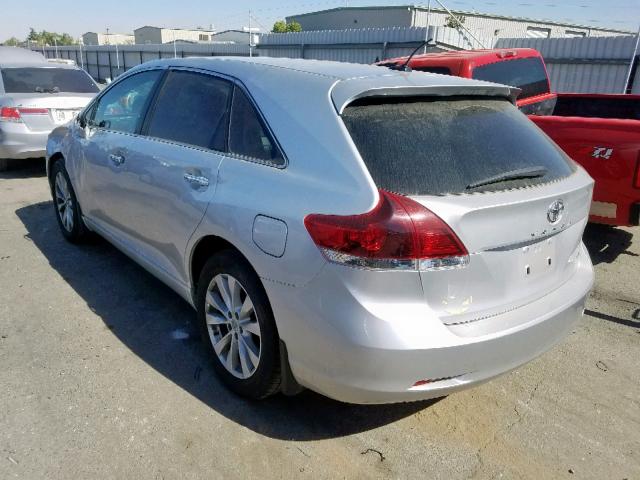 4T3ZA3BB8DU071839 - 2013 TOYOTA VENZA LE SILVER photo 3