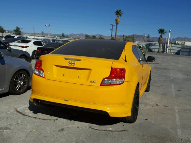 JTKJF5C78C3026902 - 2012 TOYOTA SCION TC YELLOW photo 4