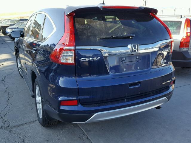 2HKRM4H74GH616009 - 2016 HONDA CR-V EXL BLUE photo 3