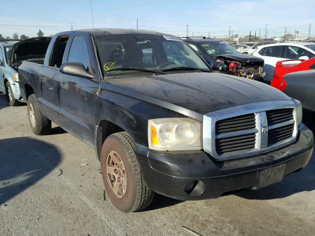 1D7HE48N67S179127 - 2007 DODGE DAKOTA QUA BLACK photo 1