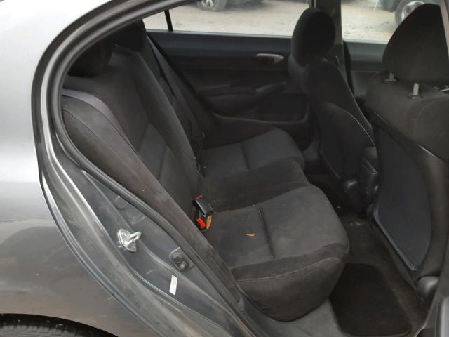 2HGFA16699H302521 - 2009 HONDA CIVIC GRAY photo 6