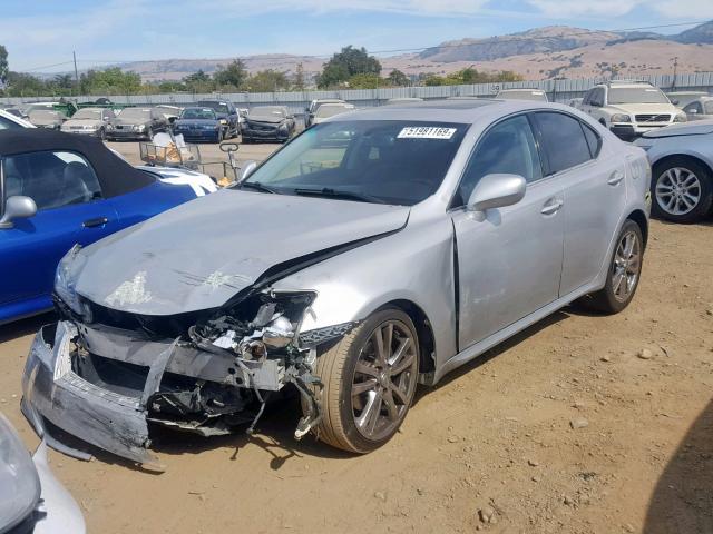 JTHBK262X65015106 - 2006 LEXUS IS 250 GRAY photo 2