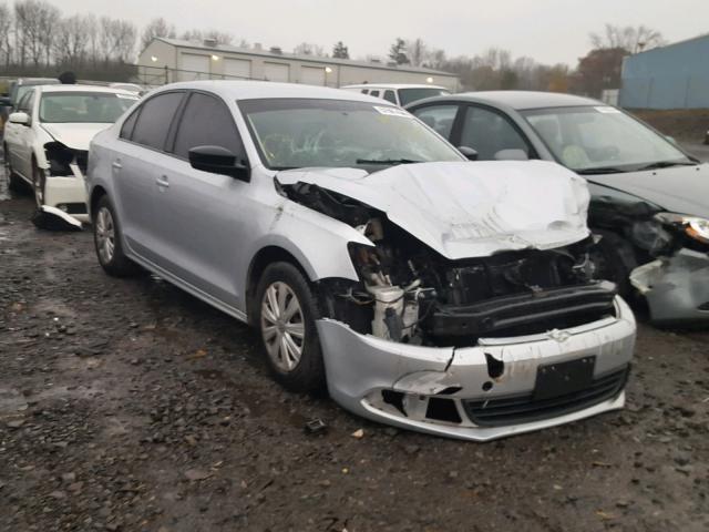 3VW2K7AJXEM317823 - 2014 VOLKSWAGEN JETTA BASE SILVER photo 1