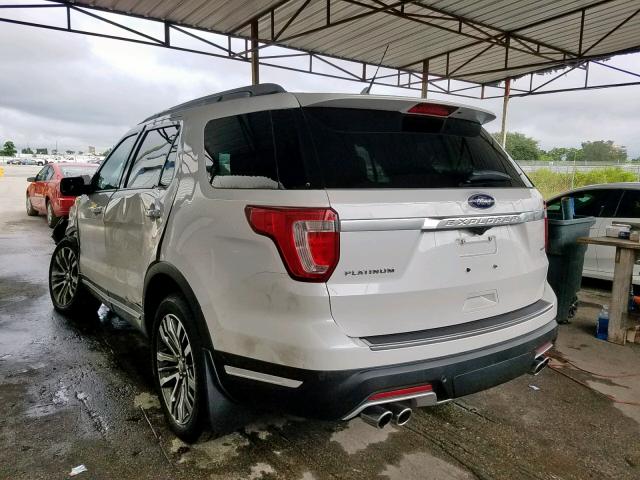 1FM5K8HT9KGA50219 - 2019 FORD EXPLORER P WHITE photo 3