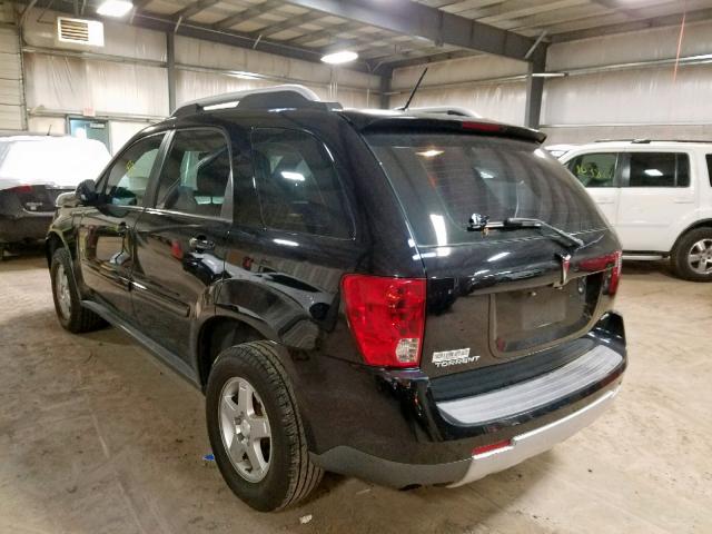 2CKDL43F886025255 - 2008 PONTIAC TORRENT BLACK photo 3