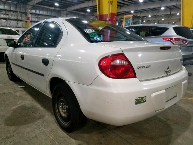 1B3ES26CX3D199568 - 2003 DODGE NEON SE WHITE photo 3