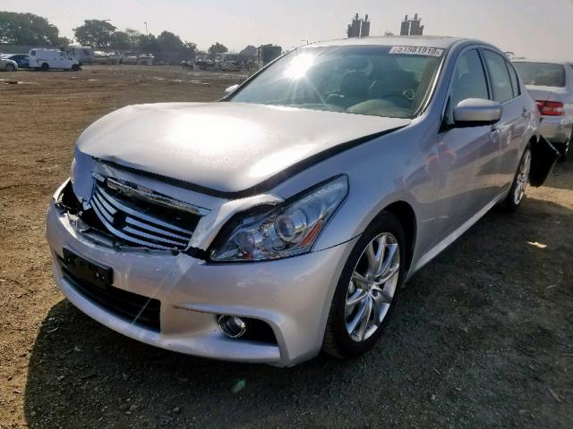 JN1CV6AP2AM201067 - 2010 INFINITI G37 BASE SILVER photo 2