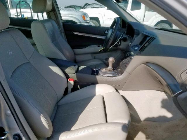 JN1CV6AP2AM201067 - 2010 INFINITI G37 BASE SILVER photo 5