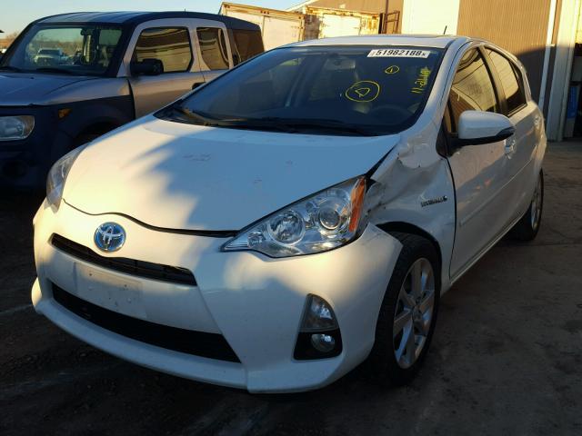 JTDKDTB39C1017884 - 2012 TOYOTA PRIUS C WHITE photo 2