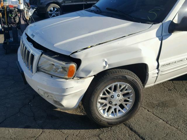 1J4GX58J72C212801 - 2002 JEEP GRAND CHER WHITE photo 9