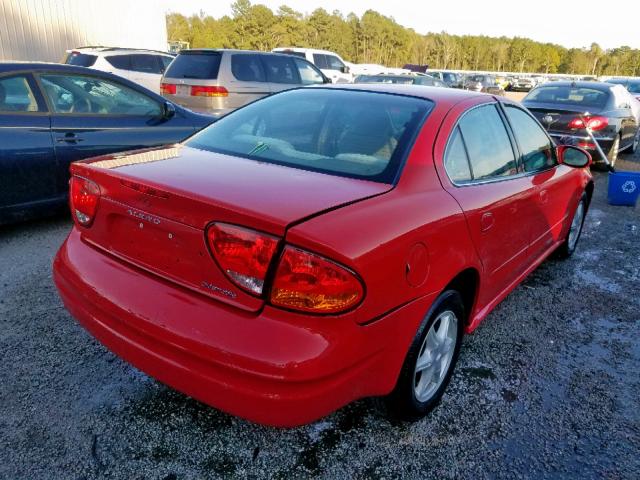 1G3NL52T31C222923 - 2001 OLDSMOBILE ALERO GL RED photo 4