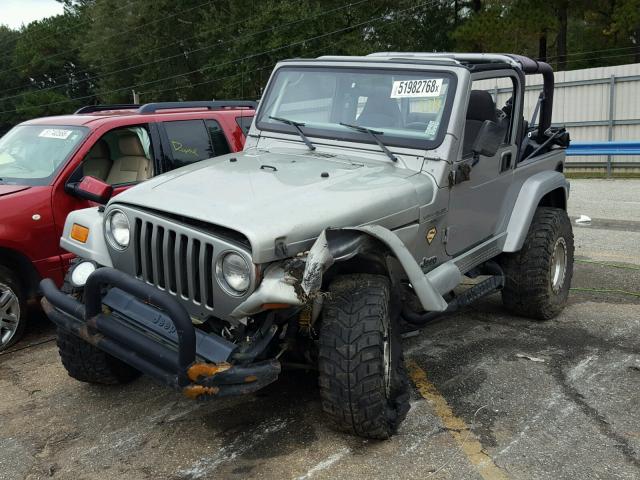 1J4FA49S41P302719 - 2001 JEEP WRANGLER / GRAY photo 2