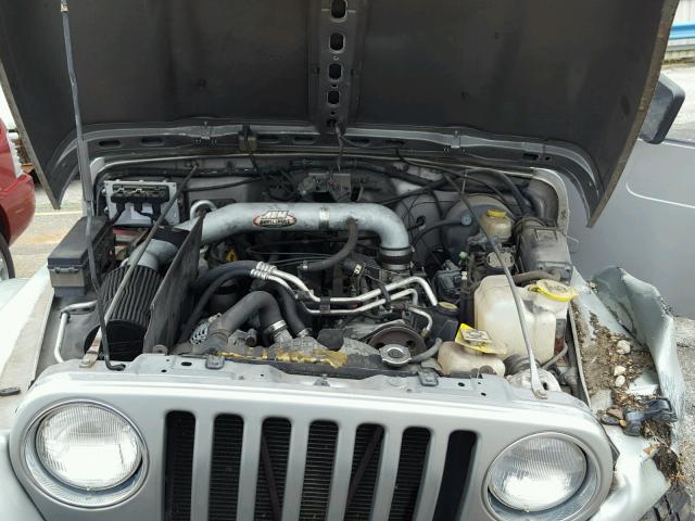 1J4FA49S41P302719 - 2001 JEEP WRANGLER / GRAY photo 7