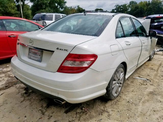 WDDGF81X29R058505 - 2009 MERCEDES-BENZ C300 4MATI WHITE photo 4