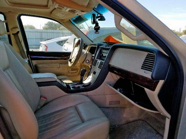 5LMEU88H35ZJ28098 - 2005 LINCOLN AVIATOR Qızıl foto 5