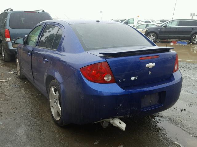 1G1AM55B767752528 - 2006 CHEVROLET COBALT SS BLUE photo 3