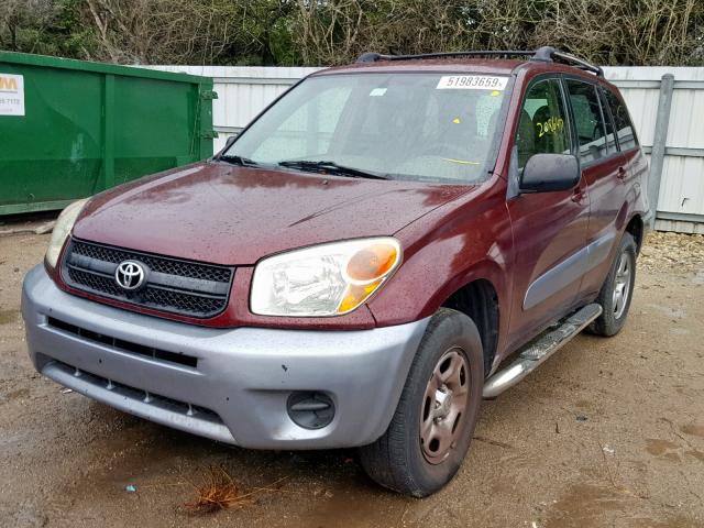 JTEGD20V850051257 - 2005 TOYOTA RAV4 BURGUNDY photo 2