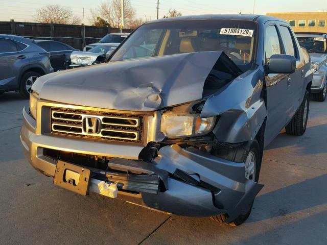 2HJYK16587H535200 - 2007 HONDA RIDGELINE BLUE photo 9