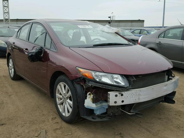 19XFB2F90CE026955 - 2012 HONDA CIVIC EXL BURGUNDY photo 1