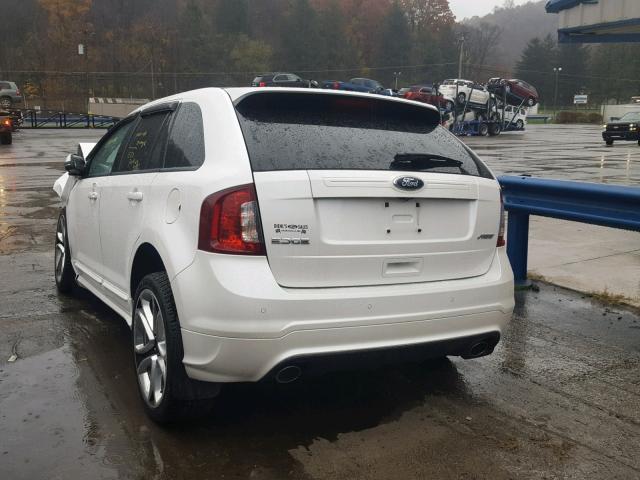 2FMDK3AK7CBA39986 - 2012 FORD EDGE SPORT WHITE photo 3