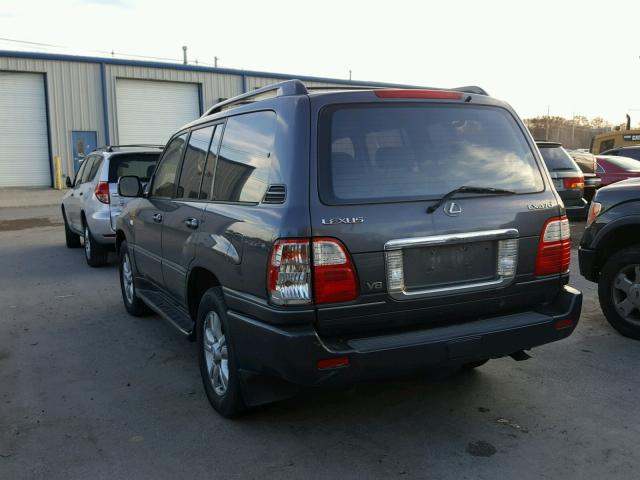 JTJHT00W633534375 - 2003 LEXUS LX 470 GRAY photo 3