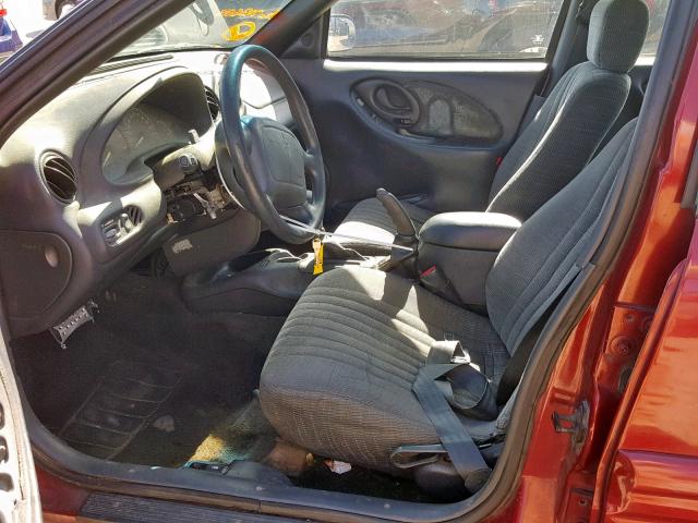 1G2NE52M1VC743605 - 1997 PONTIAC GRAND AM S RED photo 5