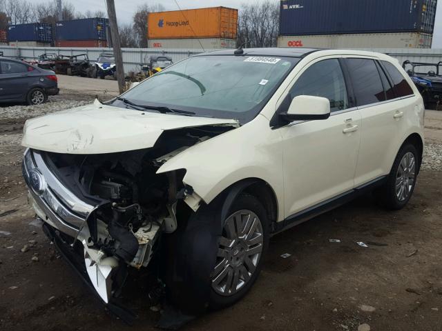 2FMDK39C48BA85473 - 2008 FORD EDGE LIMIT WHITE photo 2