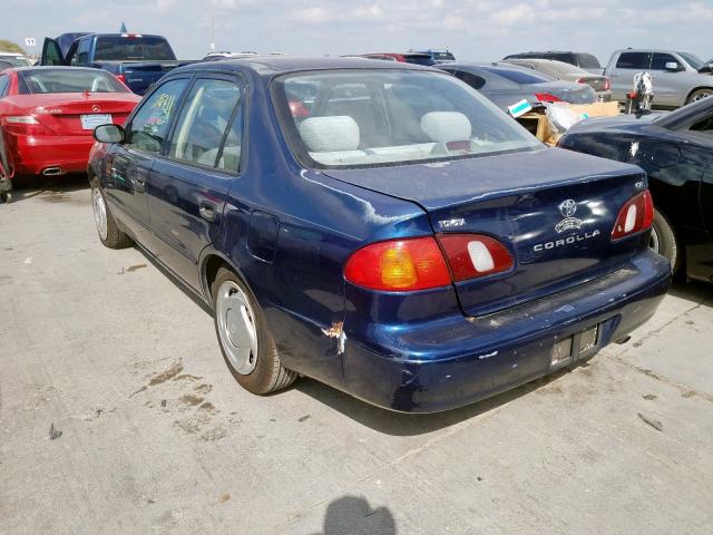 1NXBR12E1WZ031252 - 1998 TOYOTA COROLLA VE BLUE photo 3