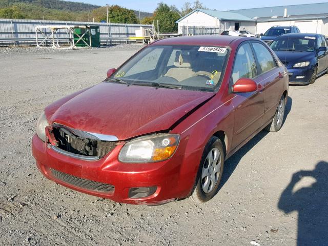 KNAFE222195599431 - 2009 KIA SPECTRA EX RED photo 2