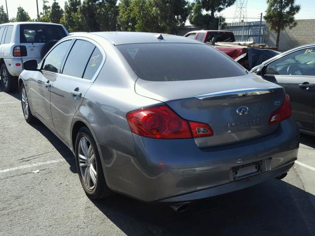 JN1DV6AP4BM602691 - 2011 INFINITI G25 BASE CHARCOAL photo 3