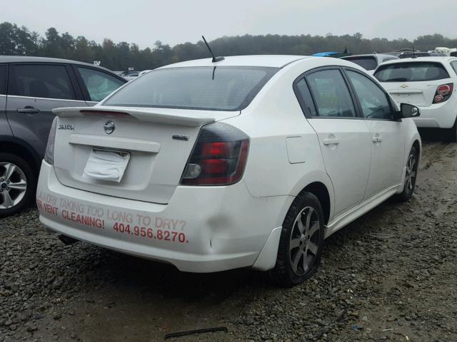 3N1AB6AP2CL745114 - 2012 NISSAN SENTRA 2.0 WHITE photo 4