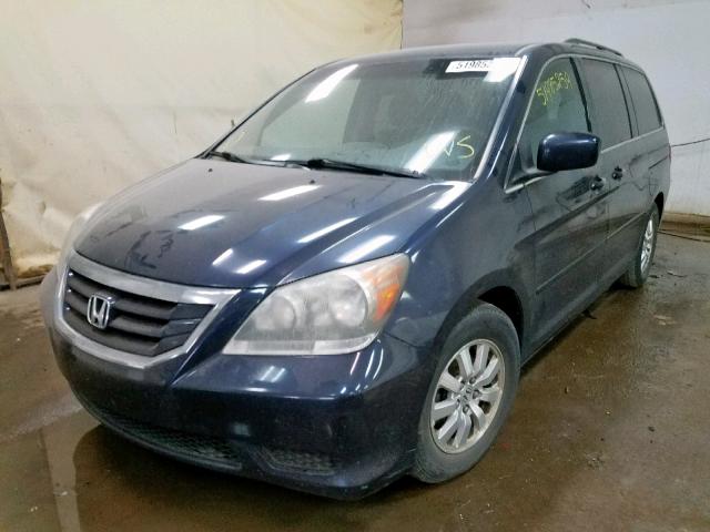 5FNRL38448B018750 - 2008 HONDA ODYSSEY EX BLUE photo 2