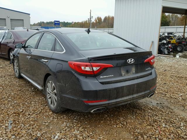 5NPE34AF7HH536417 - 2017 HYUNDAI SONATA SPO BLACK photo 3