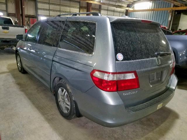 5FNRL38767B017592 - 2007 HONDA ODYSSEY EX GREEN photo 3